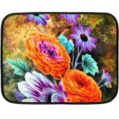 Flowers Artwork Art Digital Art Double Sided Fleece Blanket (Mini) 