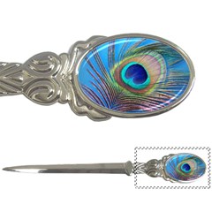 Peacock Feather Blue Green Bright Letter Openers