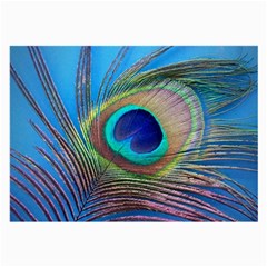 Peacock Feather Blue Green Bright Large Glasses Cloth