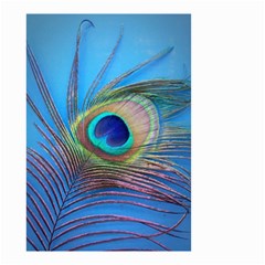 Peacock Feather Blue Green Bright Small Garden Flag (Two Sides)