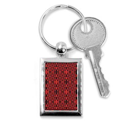 Abstract Background Red Black Key Chains (Rectangle) 