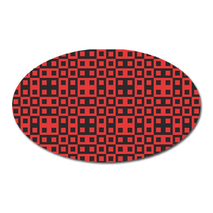 Abstract Background Red Black Oval Magnet