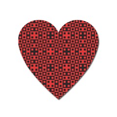 Abstract Background Red Black Heart Magnet