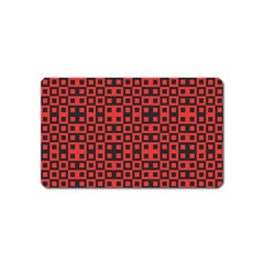 Abstract Background Red Black Magnet (name Card) by Amaryn4rt