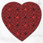 Abstract Background Red Black Jigsaw Puzzle (Heart) Front