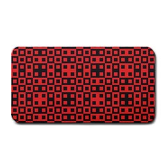 Abstract Background Red Black Medium Bar Mats