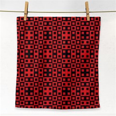 Abstract Background Red Black Face Towel