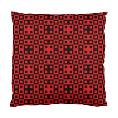 Abstract Background Red Black Standard Cushion Case (One Side)