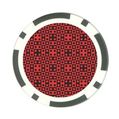 Abstract Background Red Black Poker Chip Card Guard (10 pack)