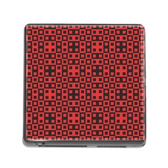 Abstract Background Red Black Memory Card Reader (Square)