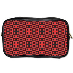 Abstract Background Red Black Toiletries Bags 2-side by Amaryn4rt