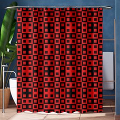 Abstract Background Red Black Shower Curtain 60  x 72  (Medium) 