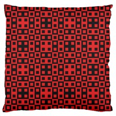 Abstract Background Red Black Large Cushion Case (Two Sides)