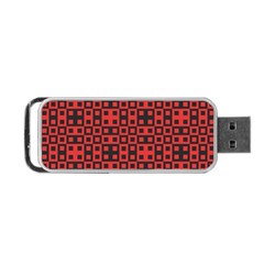 Abstract Background Red Black Portable USB Flash (Two Sides)