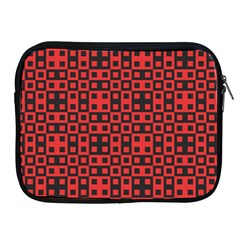 Abstract Background Red Black Apple iPad 2/3/4 Zipper Cases