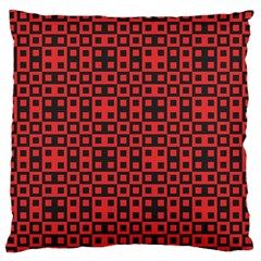 Abstract Background Red Black Standard Flano Cushion Case (Two Sides)