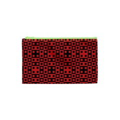 Abstract Background Red Black Cosmetic Bag (xs) by Amaryn4rt