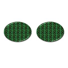 Abstract Pattern Graphic Lines Cufflinks (oval) by Amaryn4rt