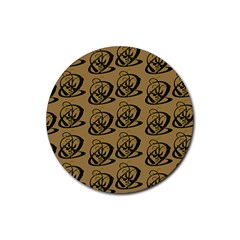 Abstract Swirl Background Wallpaper Rubber Round Coaster (4 Pack)  by Amaryn4rt