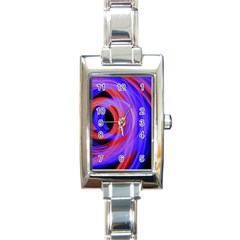 Background Blue Red Rectangle Italian Charm Watch