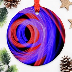 Background Blue Red Ornament (Round)