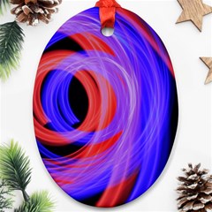 Background Blue Red Ornament (Oval)