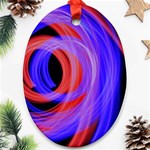 Background Blue Red Ornament (Oval) Front