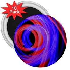 Background Blue Red 3  Magnets (10 pack) 