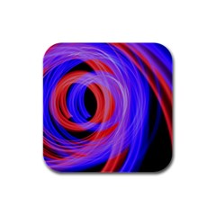 Background Blue Red Rubber Square Coaster (4 pack) 