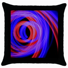 Background Blue Red Throw Pillow Case (Black)