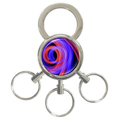 Background Blue Red 3-Ring Key Chains