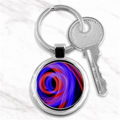 Background Blue Red Key Chains (Round) 