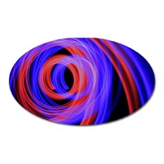 Background Blue Red Oval Magnet