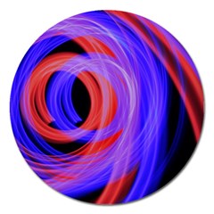 Background Blue Red Magnet 5  (Round)