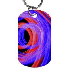 Background Blue Red Dog Tag (One Side)