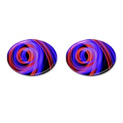 Background Blue Red Cufflinks (Oval)