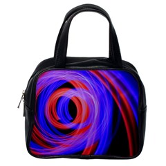 Background Blue Red Classic Handbags (One Side)