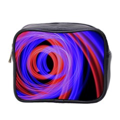 Background Blue Red Mini Toiletries Bag 2-Side