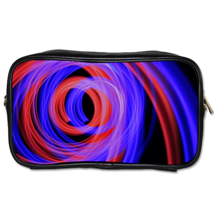 Background Blue Red Toiletries Bags 2-Side