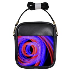 Background Blue Red Girls Sling Bags