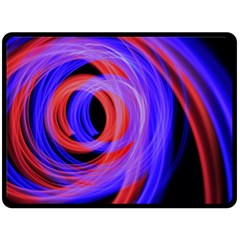 Background Blue Red Fleece Blanket (Large) 