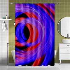 Background Blue Red Shower Curtain 48  x 72  (Small) 