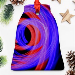 Background Blue Red Bell Ornament (Two Sides)