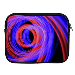 Background Blue Red Apple iPad 2/3/4 Zipper Cases