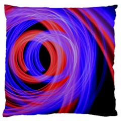 Background Blue Red Large Flano Cushion Case (Two Sides)