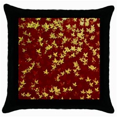 Background Design Leaves Pattern Throw Pillow Case (black) by Amaryn4rt