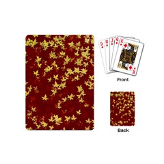 Background Design Leaves Pattern Playing Cards (mini) 