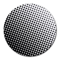 Background Wallpaper Texture Lines Dot Dots Black White Round Mousepads by Amaryn4rt