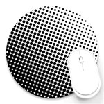 Background Wallpaper Texture Lines Dot Dots Black White Round Mousepads Front