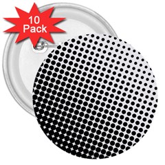 Background Wallpaper Texture Lines Dot Dots Black White 3  Buttons (10 Pack)  by Amaryn4rt